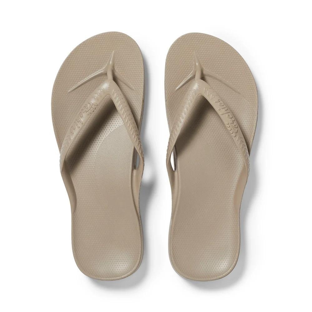 Archies Arch Support Flip Flops Taupe Men's Size 9 Women's Size 10 New With Tags